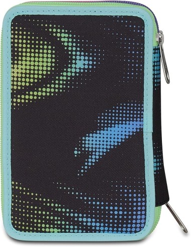 ASTUCCI: vendita online Seven Astuccio Scuola, 3 Zip, Nero Fucsia, 12,5x20x7 cm, Triplo Scomparto, Penne, Matite, Colori, Acc...