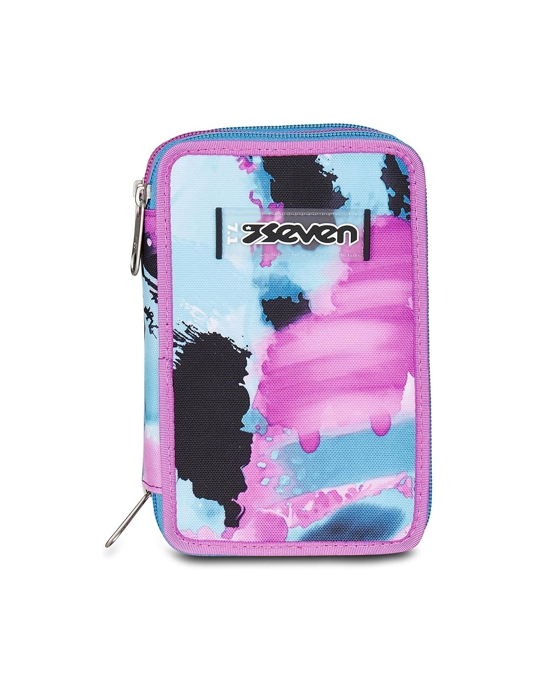 ASTUCCI: vendita online Seven Astuccio Scuola, 3 Zip, Azzurro Fucsia, 12,5x20x7 cm, Triplo Scomparto, Penne, Matite, Colori, ...
