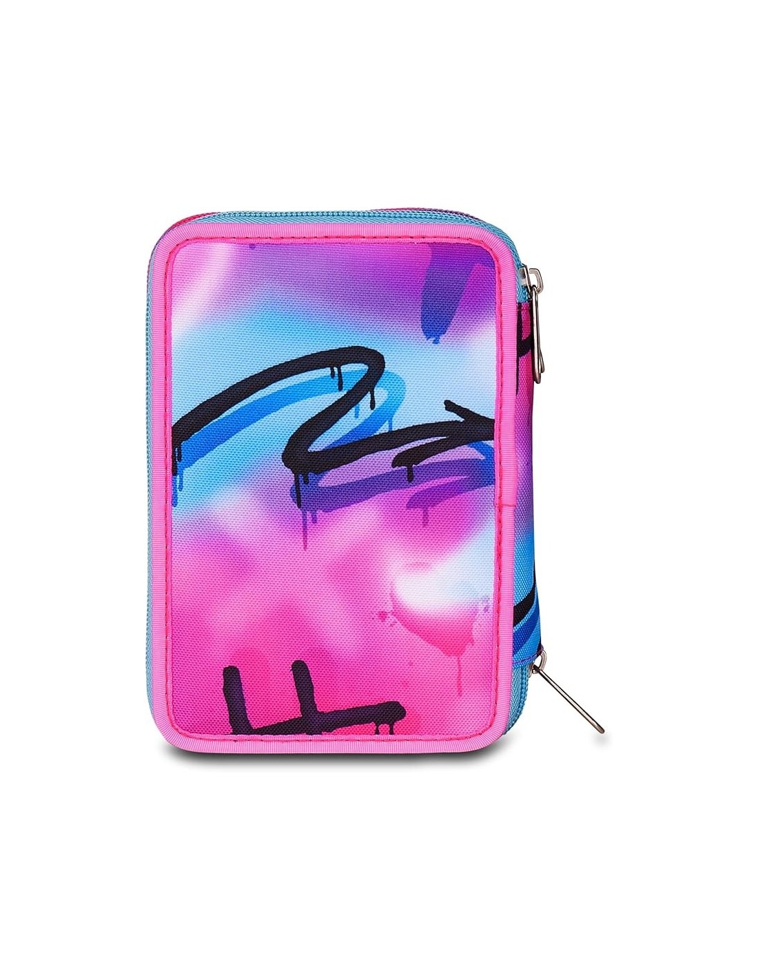 ASTUCCI: vendita online Seven Astuccio Scuola, 3 Zip, Fucsia Azzurro, 12,5x20x7 cm, Triplo Scomparto, Penne, Matite, Colori, ...