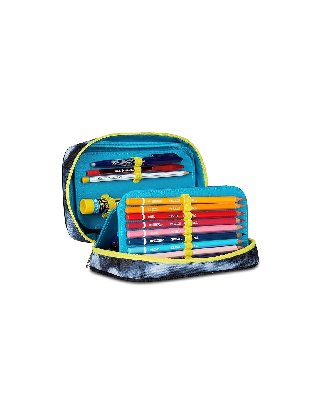 ASTUCCI: vendita online Seven Astuccio Scuola Speed Case, Grigio, 13,5x21x6,5 cm, Mono Scomparto, Plance Amovibili, Penne, Ma...