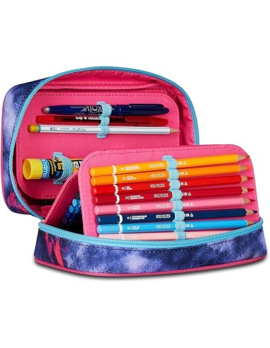 ASTUCCI: vendita online Seven Astuccio Scuola Speed Case, Viola, 13,5x21x6,5 cm, Mono Scomparto, Plance Amovibili, Penne, Mat...