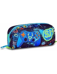 ASTUCCI: vendita online SJ Gang, Style Jam Gang, Portapenne Scuola, Blu, Bustina, 23x8,5x5 cm in offerta