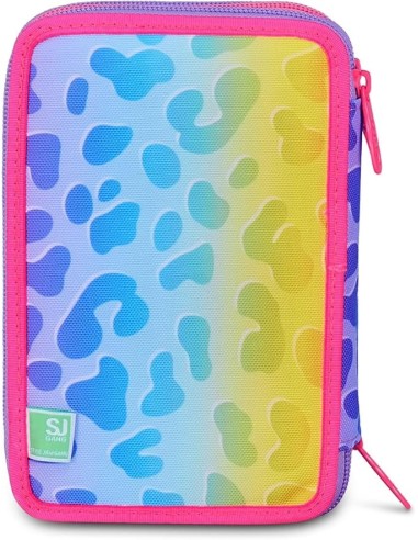 ASTUCCI: vendita online SJ Gang, Style Jam Gang, Astuccio Scuola 3 Zip, Cat&Air, Rosa, 12,5x20x7 cm in offerta