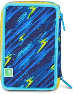 ASTUCCI: vendita online SJ Gang, Style Jam Gang, Astuccio Scuola 3 Zip, Dragon Glide, Blu, 12,5x20x7 cm in offerta