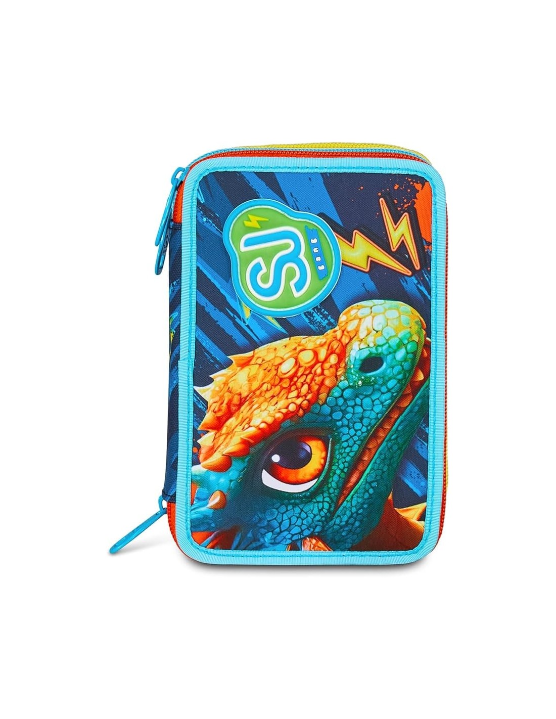 ASTUCCI: vendita online SJ Gang, Style Jam Gang, Astuccio Scuola 3 Zip, Dragon Glide, Blu, 12,5x20x7 cm in offerta