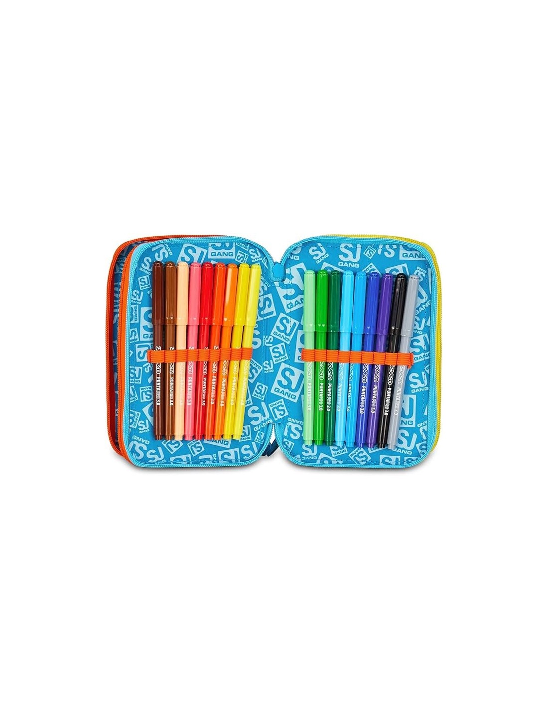 ASTUCCI: vendita online SJ Gang, Style Jam Gang, Astuccio Scuola 3 Zip, Dragon Glide, Blu, 12,5x20x7 cm in offerta