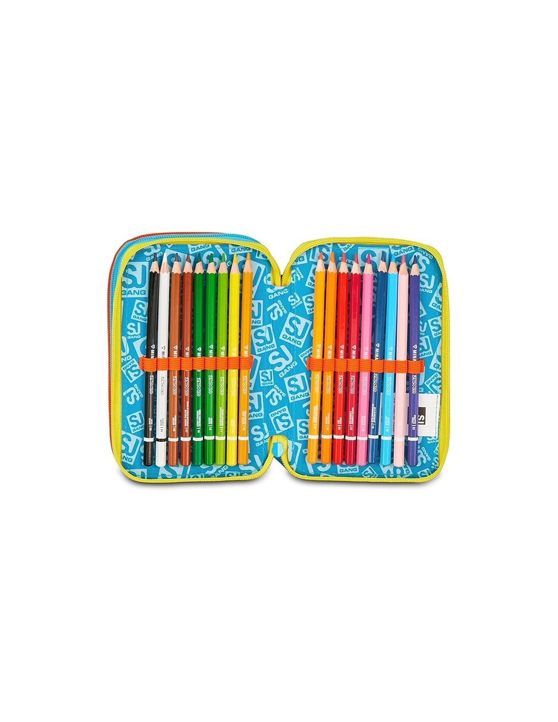 ASTUCCI: vendita online SJ Gang, Style Jam Gang, Astuccio Scuola 3 Zip, Dragon Glide, Blu, 12,5x20x7 cm in offerta