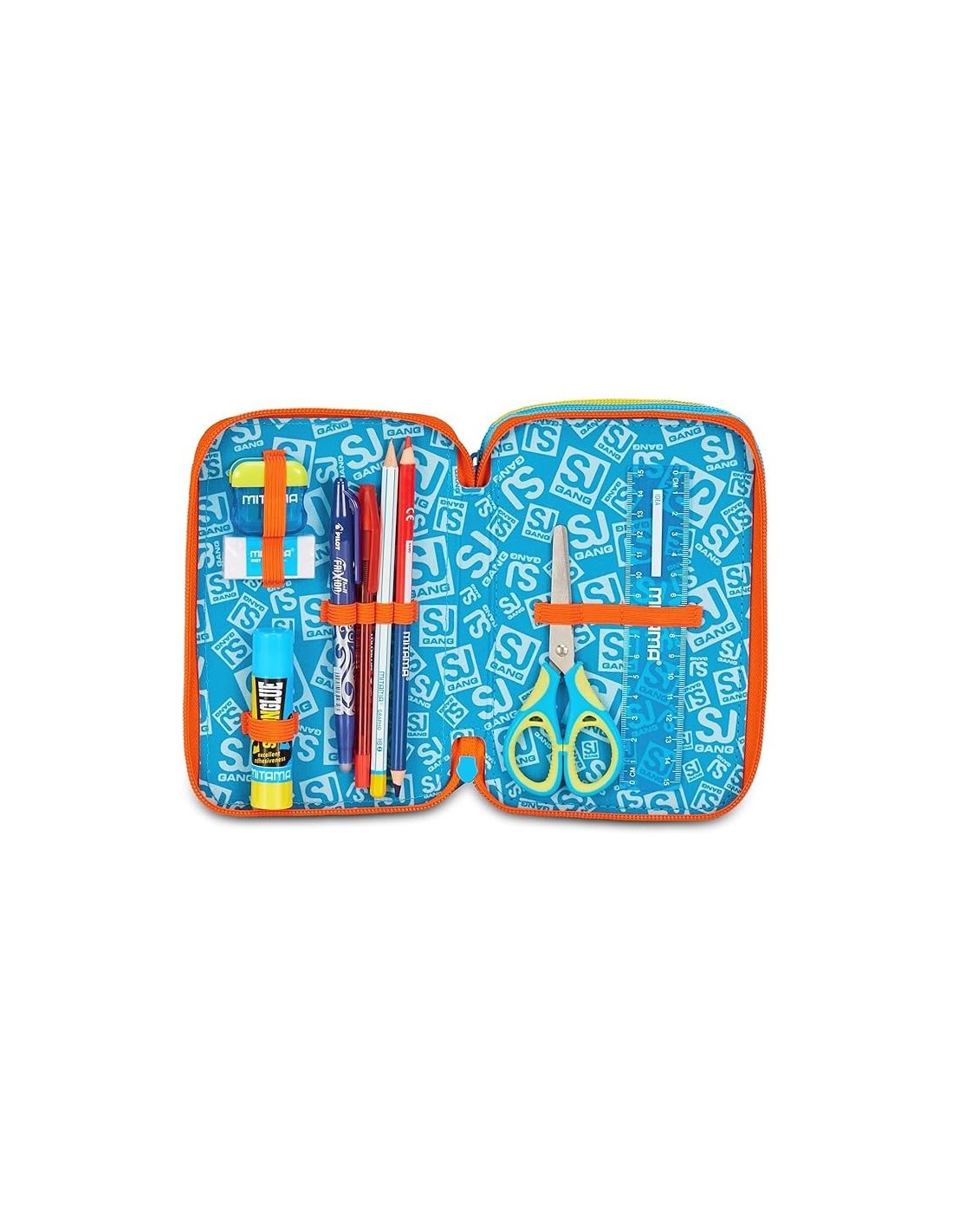 ASTUCCI: vendita online SJ Gang, Style Jam Gang, Astuccio Scuola 3 Zip, Dragon Glide, Blu, 12,5x20x7 cm in offerta