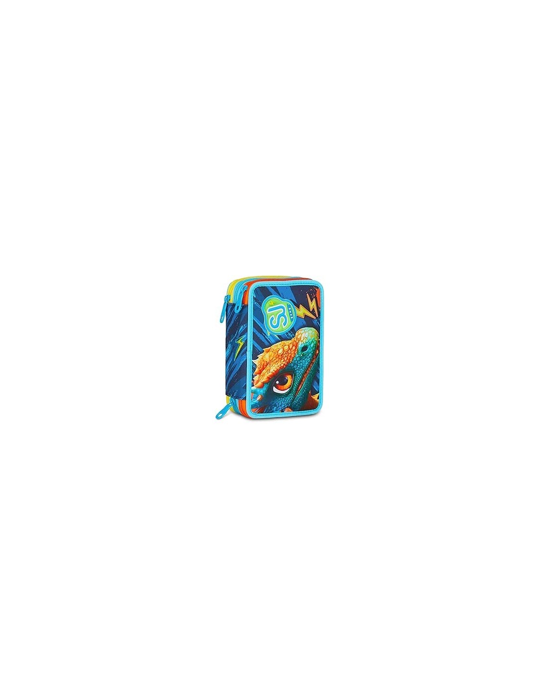 ASTUCCI: vendita online SJ Gang, Style Jam Gang, Astuccio Scuola 3 Zip, Dragon Glide, Blu, 12,5x20x7 cm in offerta
