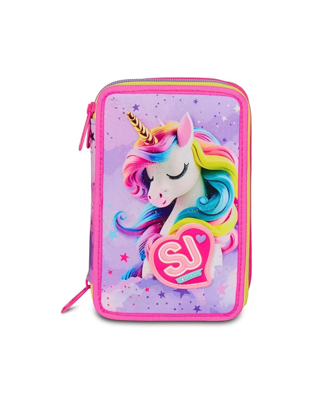 ASTUCCI: vendita online SJ Gang, Style Jam Gang, Astuccio Scuola 3 Zip, Fable Journey, Rosa, 12,5x20x7 cm in offerta