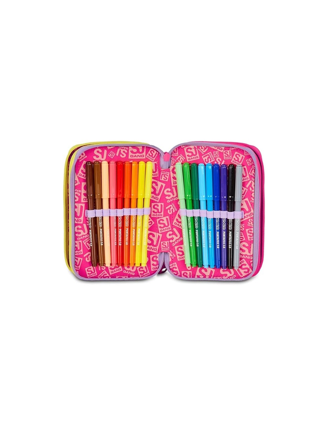 ASTUCCI: vendita online SJ Gang, Style Jam Gang, Astuccio Scuola 3 Zip, Fable Journey, Rosa, 12,5x20x7 cm in offerta
