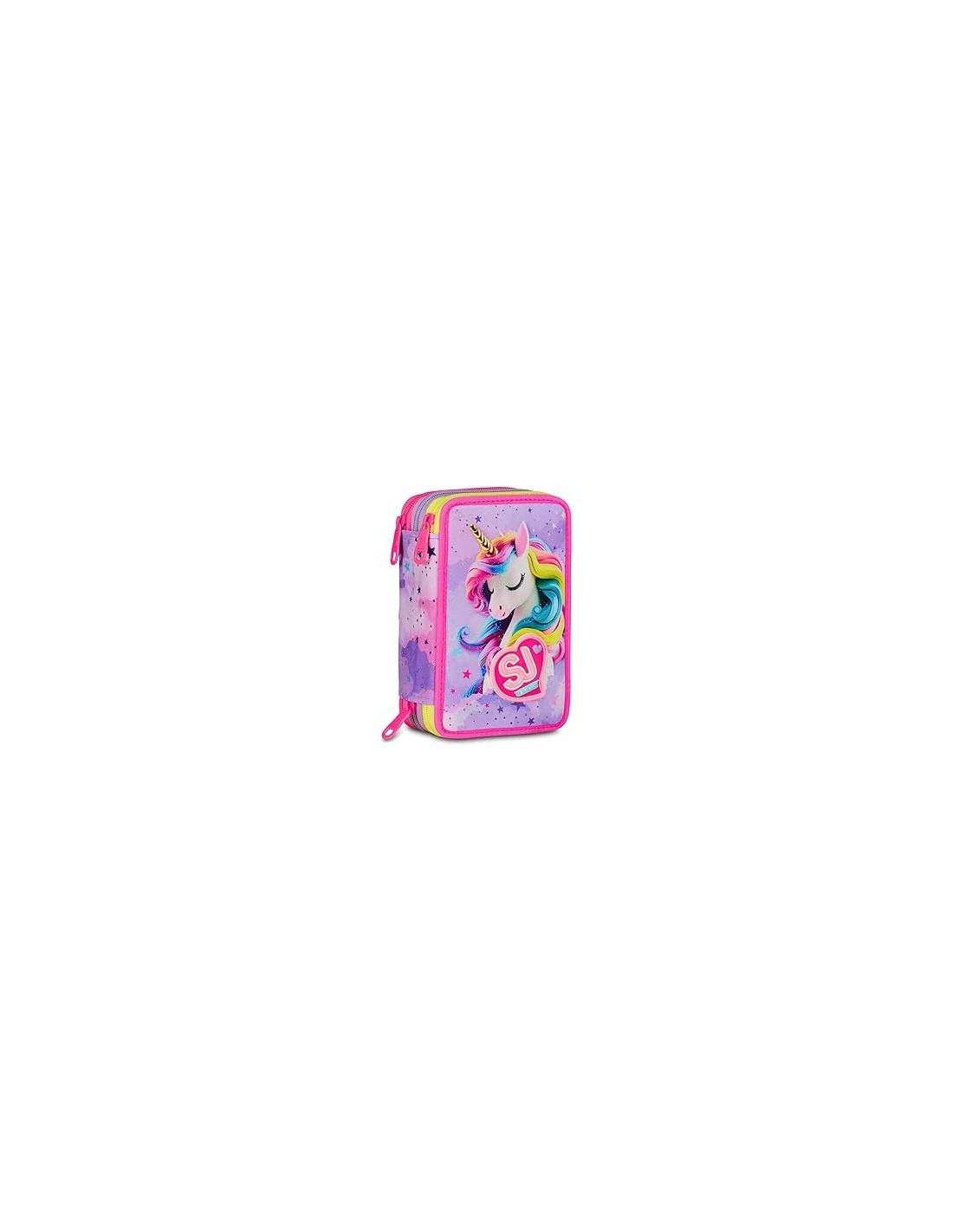 ASTUCCI: vendita online SJ Gang, Style Jam Gang, Astuccio Scuola 3 Zip, Fable Journey, Rosa, 12,5x20x7 cm in offerta