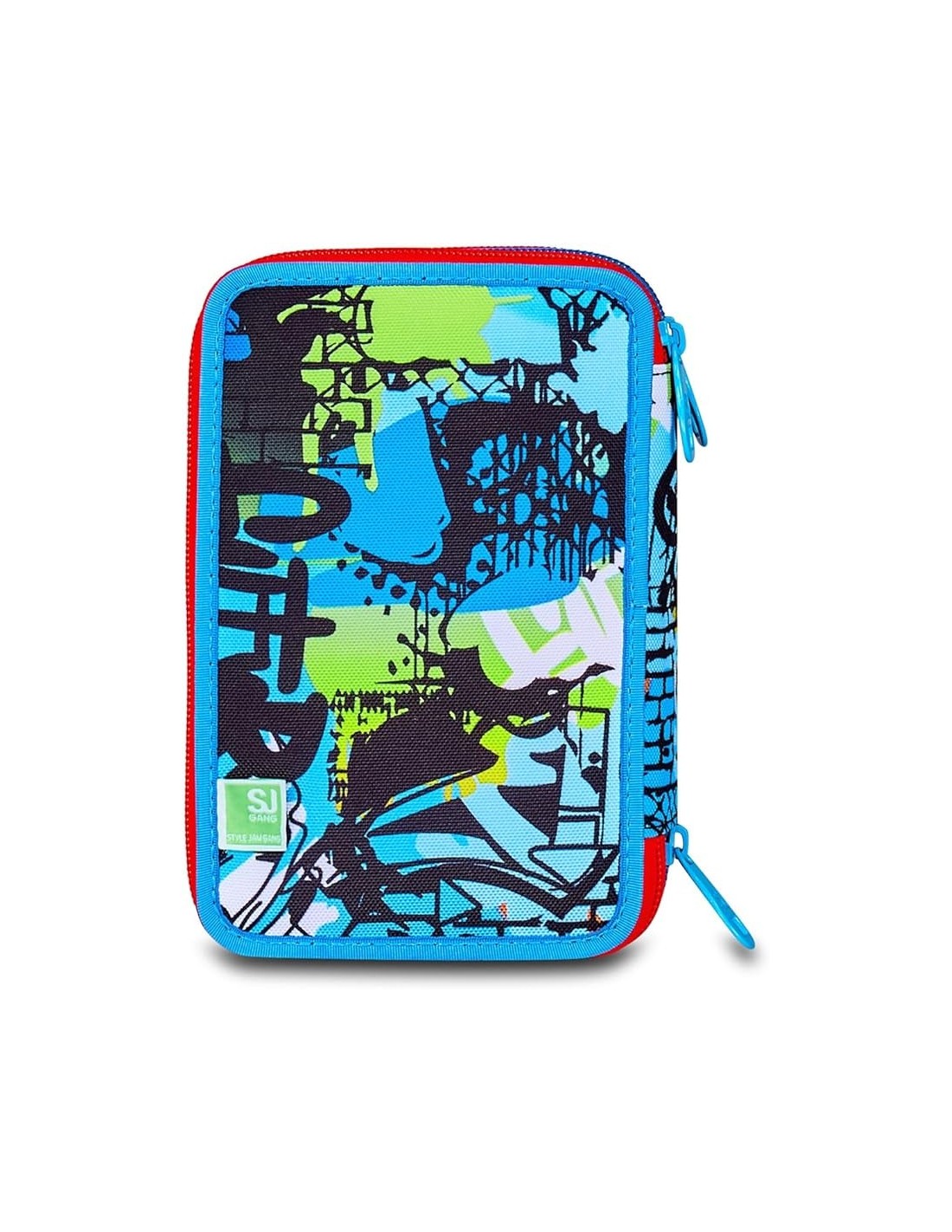 ASTUCCI: vendita online SJ Gang, Style Jam Gang, Astuccio Scuola 3 Zip, Blu, 12,5x20x7 cm in offerta