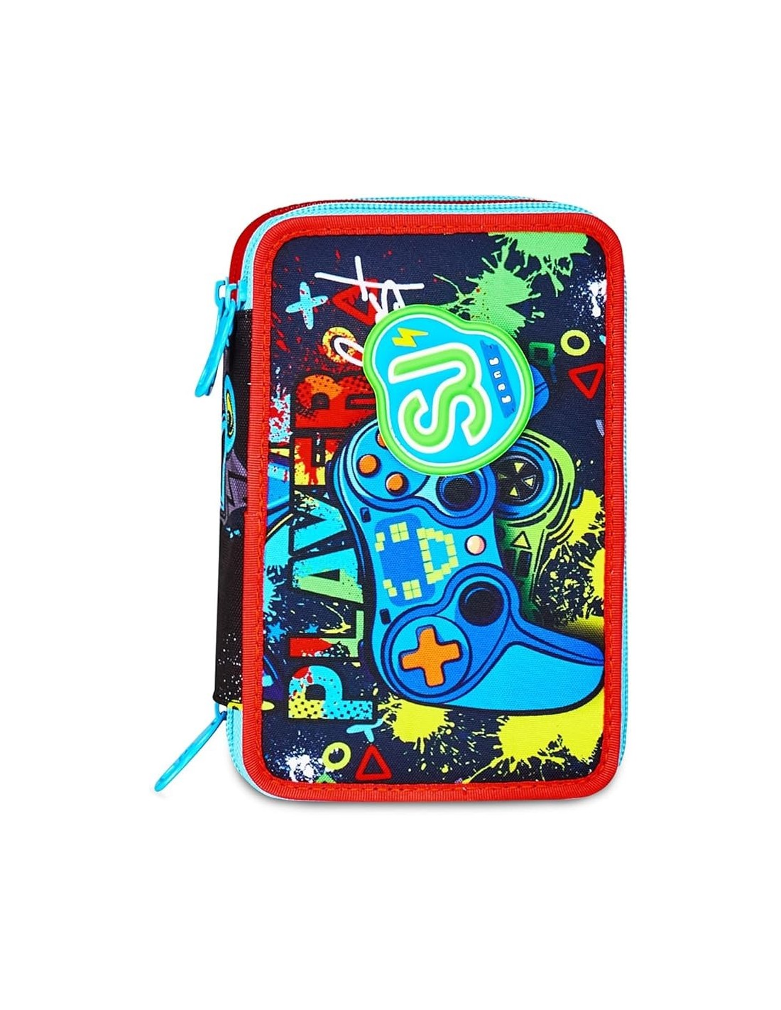 ASTUCCI: vendita online SJ Gang, Style Jam Gang, Astuccio Scuola 3 Zip, Multicolore, 12,5x20x7 cm in offerta