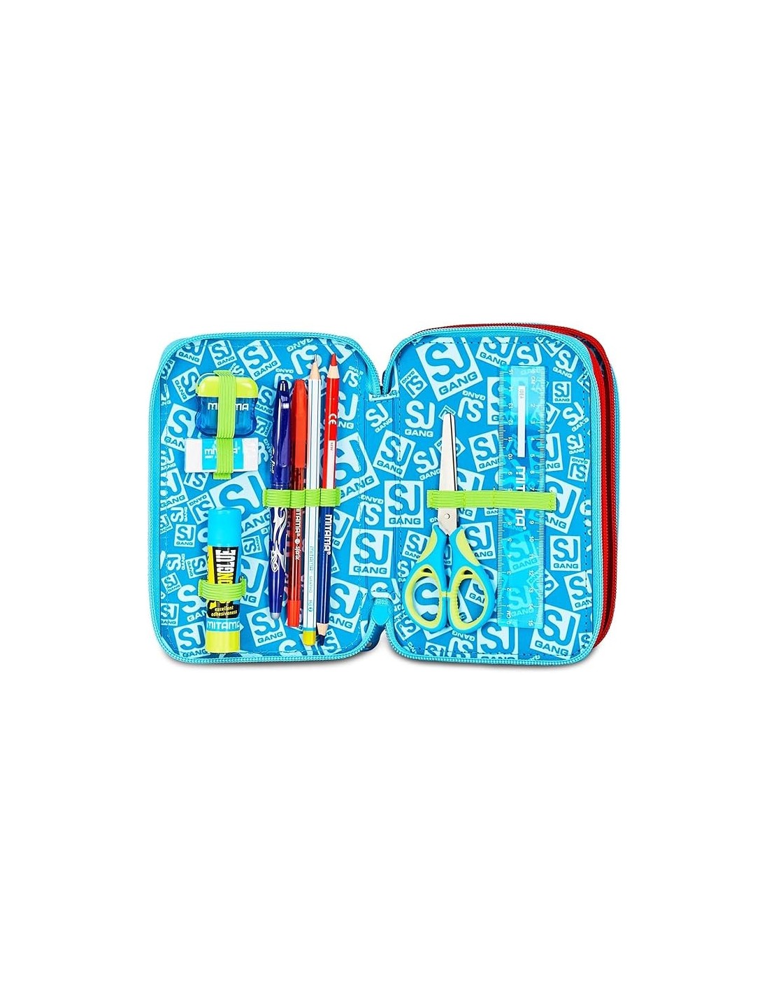 ASTUCCI: vendita online SJ Gang, Style Jam Gang, Astuccio Scuola 3 Zip, Multicolore, 12,5x20x7 cm in offerta