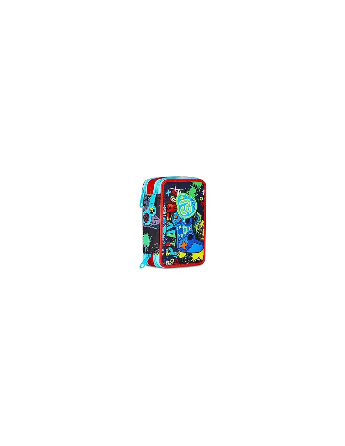 ASTUCCI: vendita online SJ Gang, Style Jam Gang, Astuccio Scuola 3 Zip, Multicolore, 12,5x20x7 cm in offerta