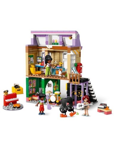 LEGO Friends 42653 Music Store & Apartment, musica e vita urbana con 3 minidoll e corgi | Shop in Casa