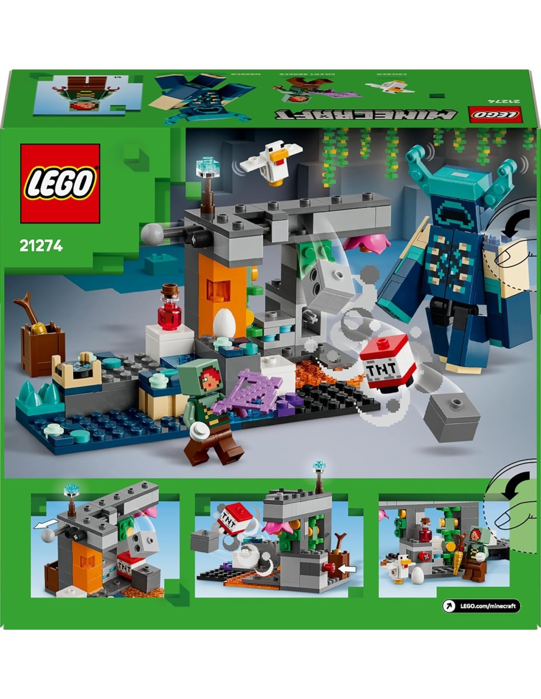LEGO Minecraft L’Incontro con il Sorvegliante con TNT | shopincasa.it