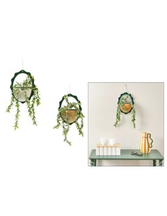 PIANTE E FIORI CON VASO: vendita online Pianta artificiale sospesa, vaso ceramica assortito, Chéri, H. 40 cm, 19,5 x 9 x 52 c...