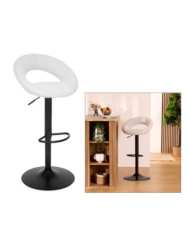 SEDIE: vendita online Sedia da bar alta regolabile Sasha, grigia, struttura in acciaio, L. 48,5 x P. 51,5 x H. 96,5 cm, 6.7 K...