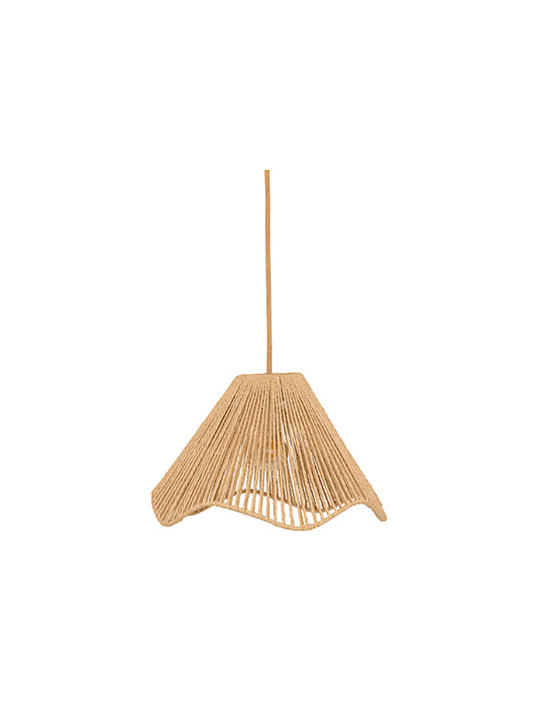 ILLUMINAZIONE: vendita online Paralume ABJ Cord Vito, effetto corda naturale, beige, diametro 37 cm in offerta