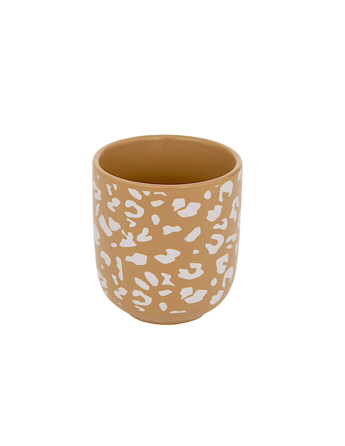 TAZZE CAFFE' E LATTE: vendita online Set 4 tazze espresso Leopardi, diametro 6 cm, altezza 6,5 cm, faience, bianco e moka in ...