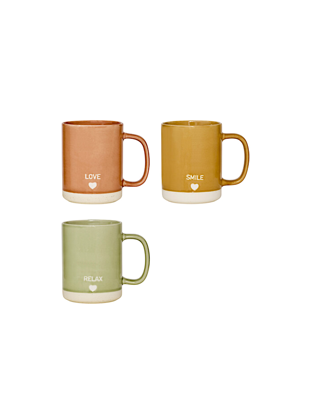 TAZZE CAFFE' E LATTE: vendita online Tazza Relax 42 cl, Newbone assortita, 12 x 8,3 x 10,5 cm, love terracotta mustard in off...