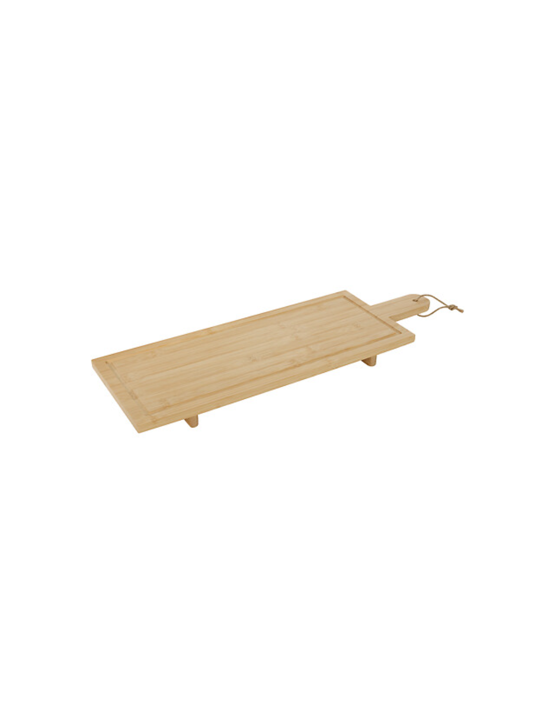 TAGLIERI: vendita online Tagliere da servizio Rio, bambù naturale, rettangolare, 60x20 cm, spesso 3,5 cm, elegante e resisten...