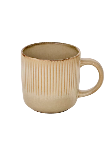 TAZZE CAFFE' E LATTE: vendita online Tazza Chloé 36 cl, Stoneware beige, 12 x 8,8 x 9 cm, collezione Bellissima in offerta