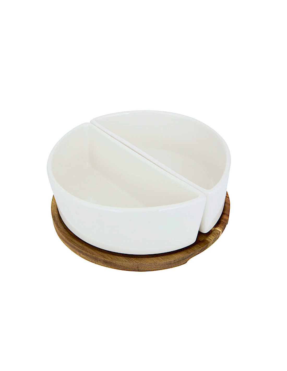 ACCESSORI VARI: vendita online Servizio aperitivo 3 pezzi, stoneware bianco, vassoio con 2 coppette, collezione Elegance, des...