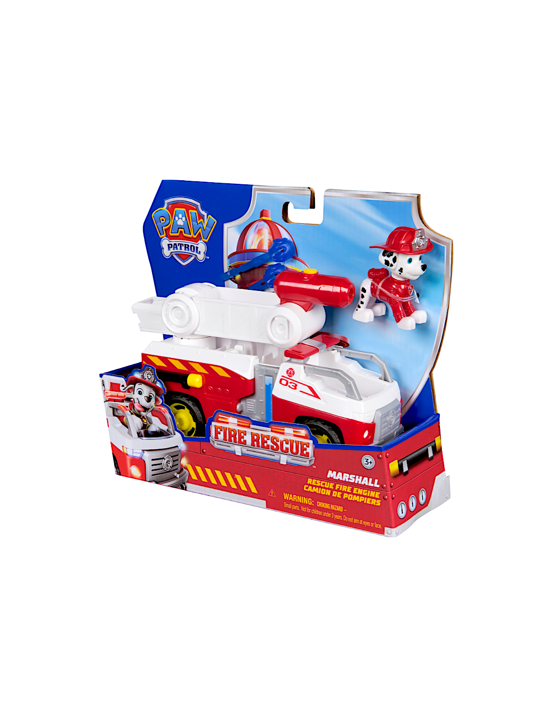 Camion antincendio Paw Patrol Marshall con scala funzionante e figura Marin 16 cm | shopincasa.it