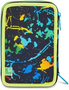 ASTUCCI: vendita online SJ Gang, Style Jam Gang, Astuccio Scuola 3 Zip, Led Look, Blu, 12,5x20x7 cm in offerta