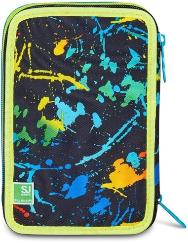 ASTUCCI: vendita online SJ Gang, Style Jam Gang, Astuccio Scuola 3 Zip, Led Look, Blu, 12,5x20x7 cm in offerta