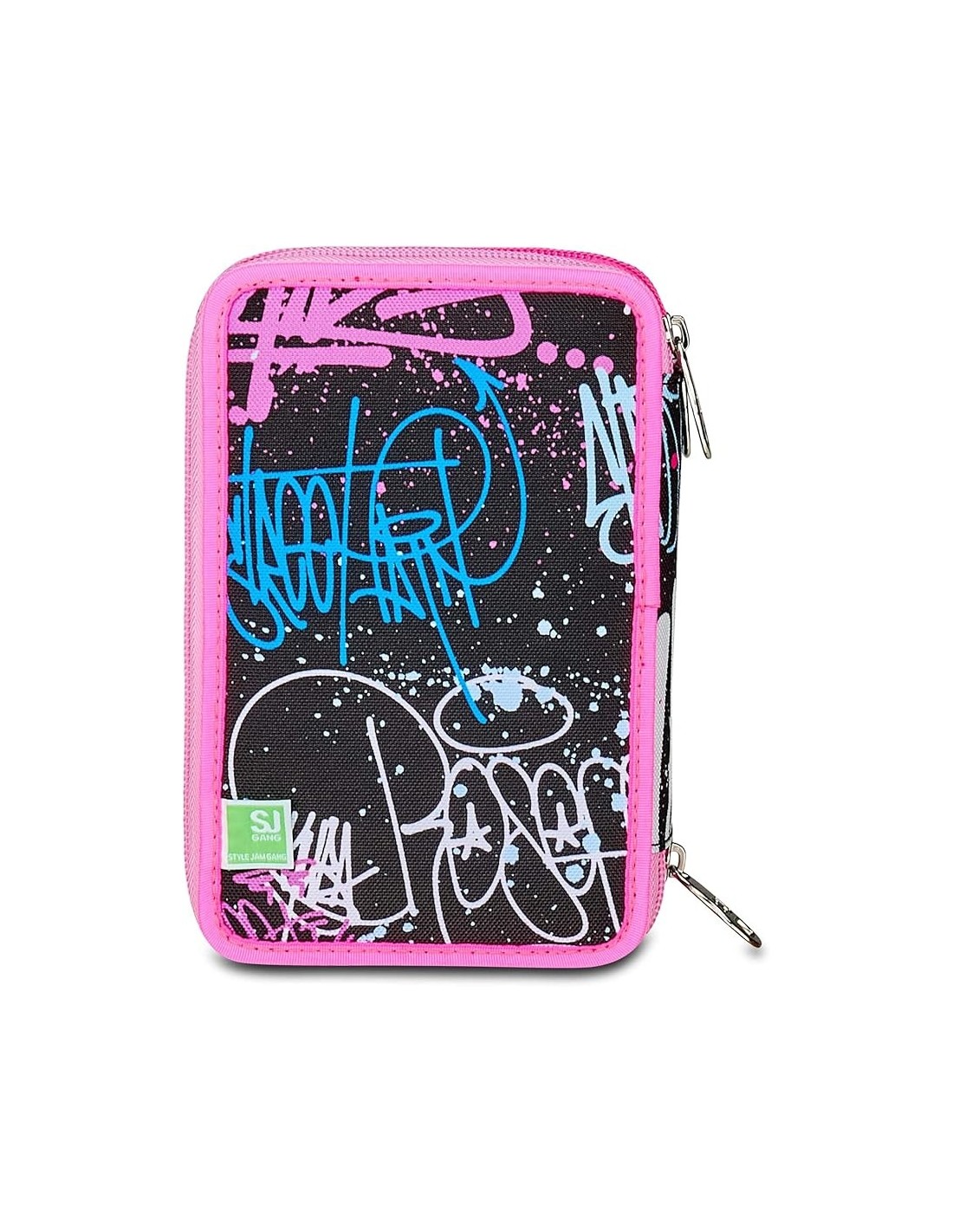 ASTUCCI: vendita online SJ Gang, Style Jam Gang, Astuccio Scuola 3 Zip, SJ Ever, Nero, 12,5x20x7 cm in offerta