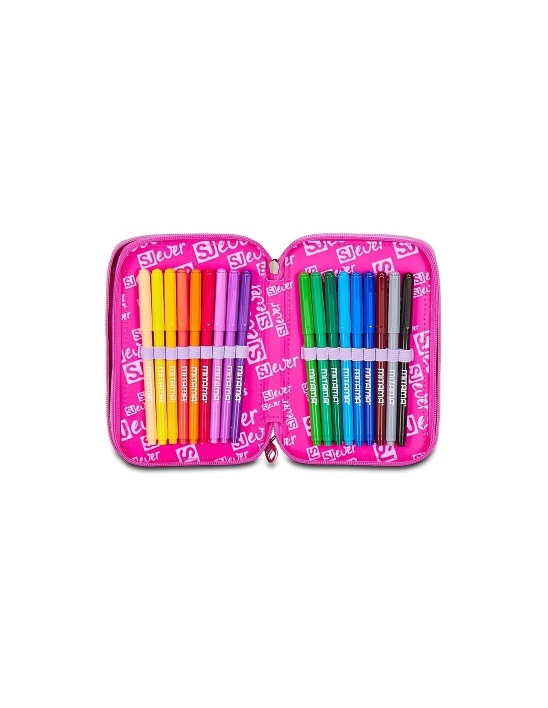 ASTUCCI: vendita online SJ Gang, Style Jam Gang, Astuccio Scuola 3 Zip, SJ Ever, Nero, 12,5x20x7 cm in offerta