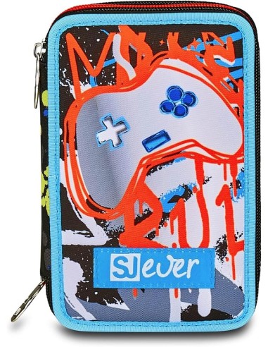 ASTUCCI: vendita online SJ Gang, Style Jam Gang, Astuccio Scuola 3 Zip, SJ Ever, Arancio, 12,5x20x7 cm in offerta