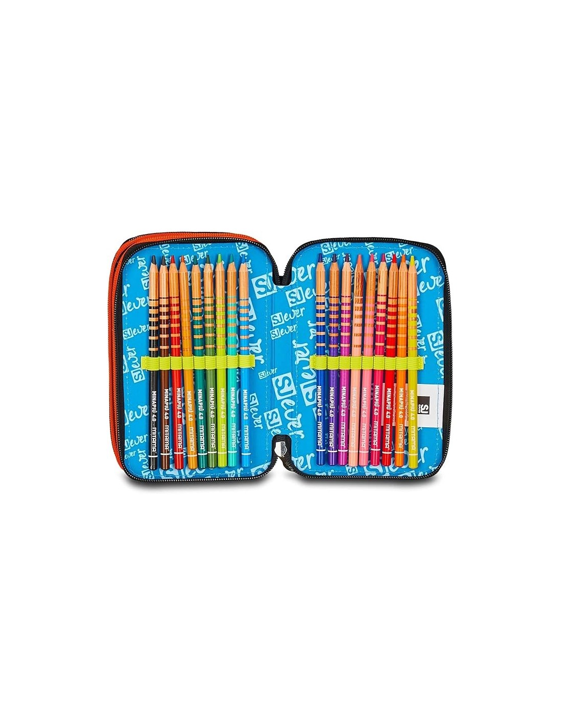 ASTUCCI: vendita online SJ Gang, Style Jam Gang, Astuccio Scuola 3 Zip, SJ Ever, Arancio, 12,5x20x7 cm in offerta