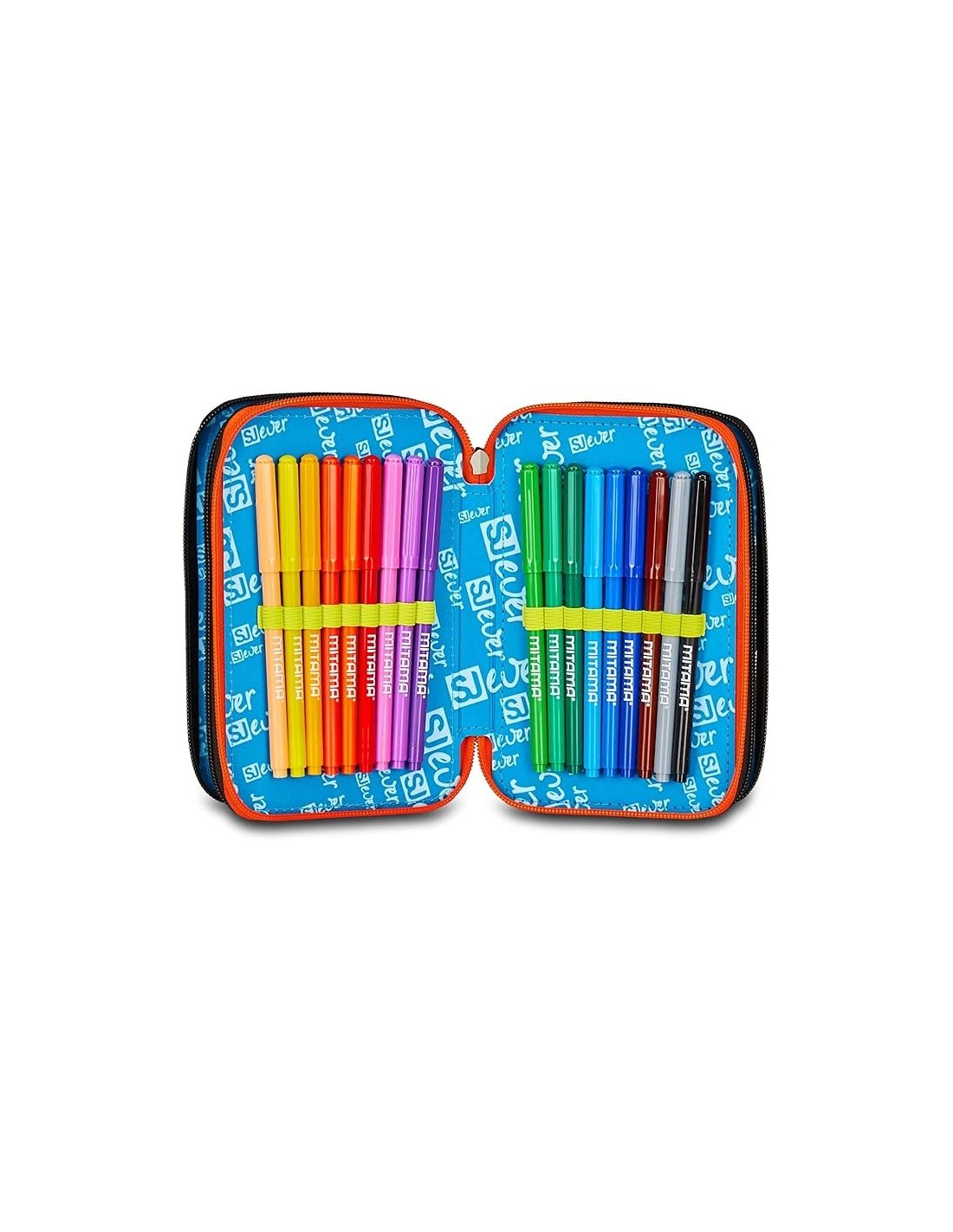 ASTUCCI: vendita online SJ Gang, Style Jam Gang, Astuccio Scuola 3 Zip, SJ Ever, Arancio, 12,5x20x7 cm in offerta