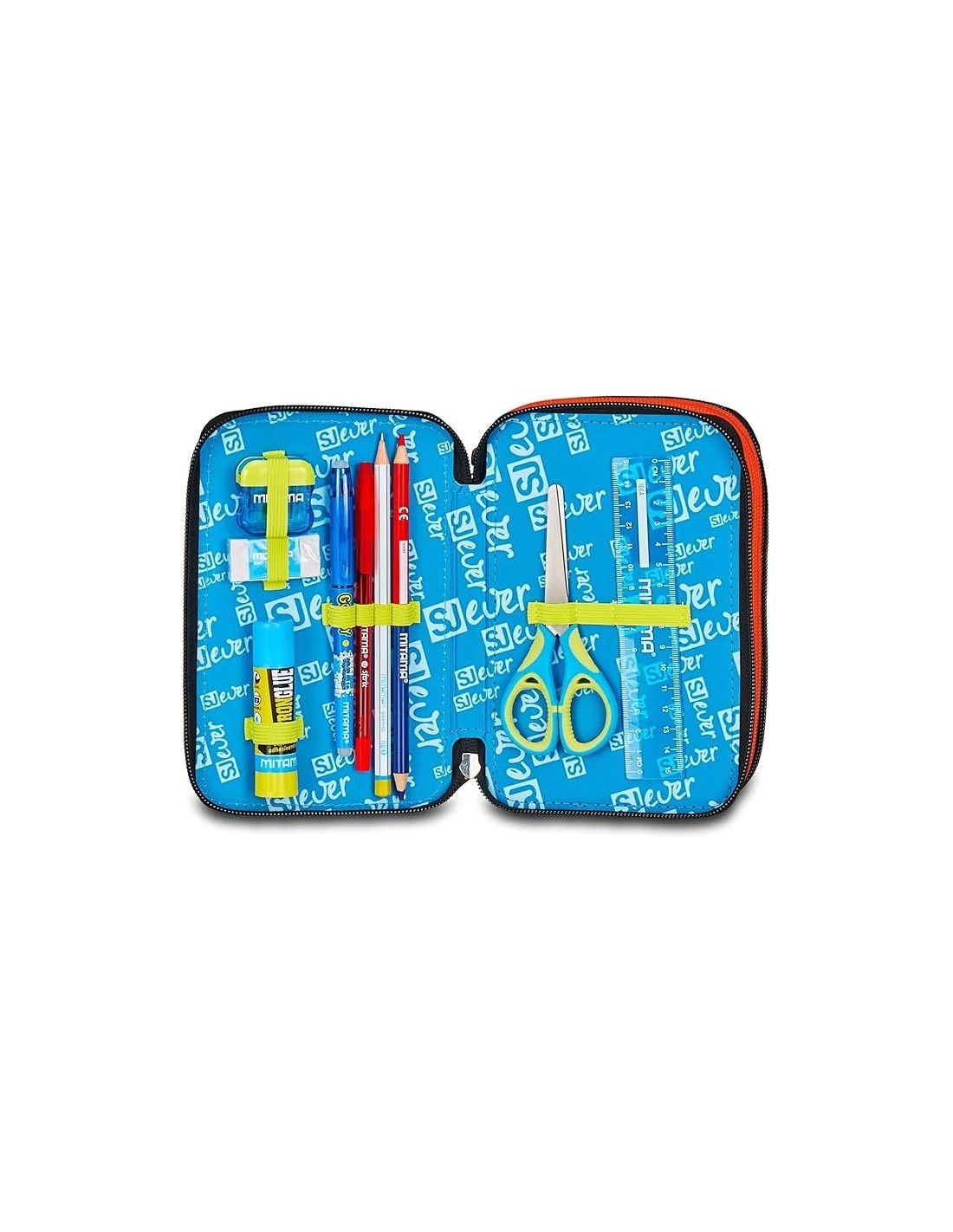 ASTUCCI: vendita online SJ Gang, Style Jam Gang, Astuccio Scuola 3 Zip, SJ Ever, Arancio, 12,5x20x7 cm in offerta