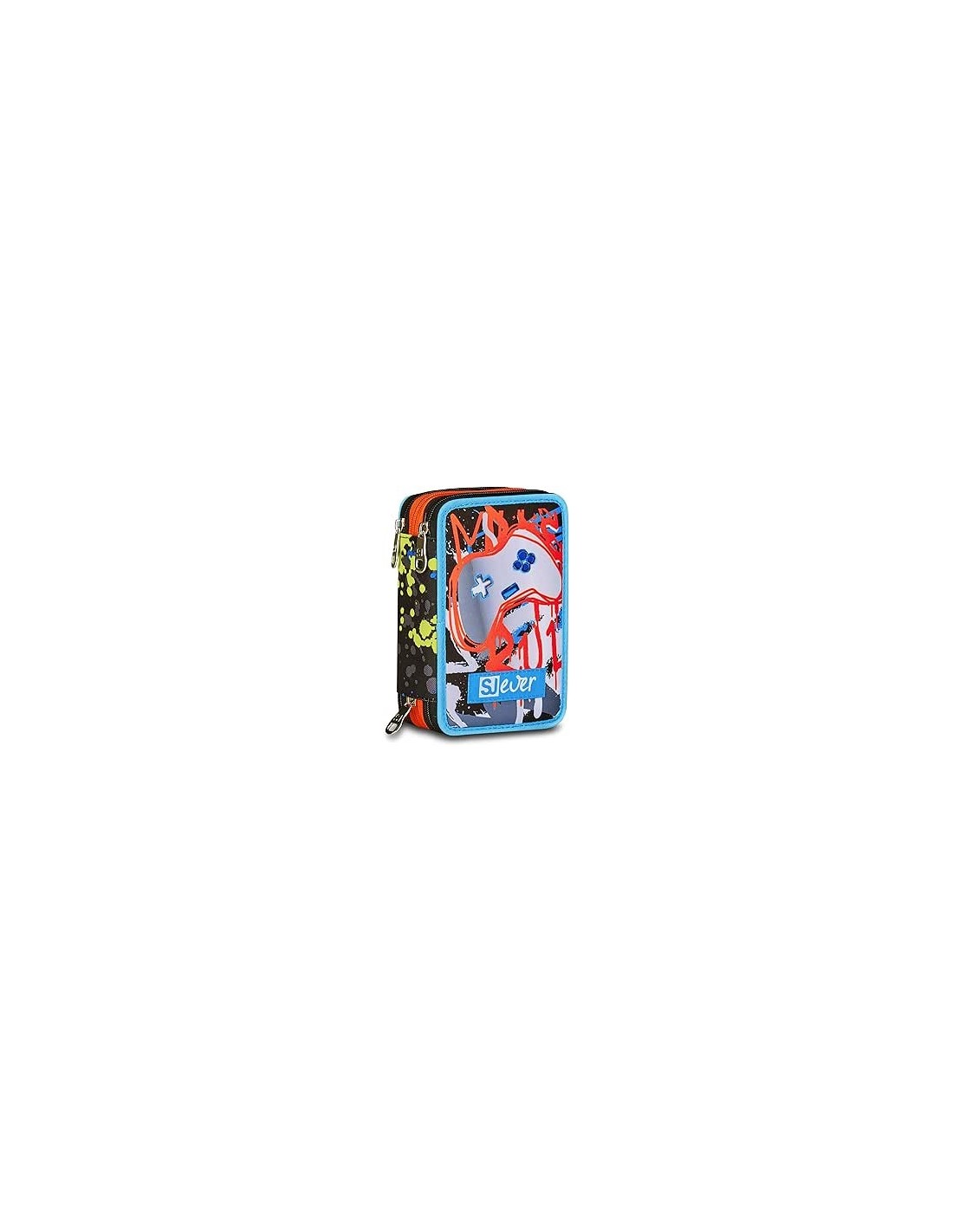 ASTUCCI: vendita online SJ Gang, Style Jam Gang, Astuccio Scuola 3 Zip, SJ Ever, Arancio, 12,5x20x7 cm in offerta