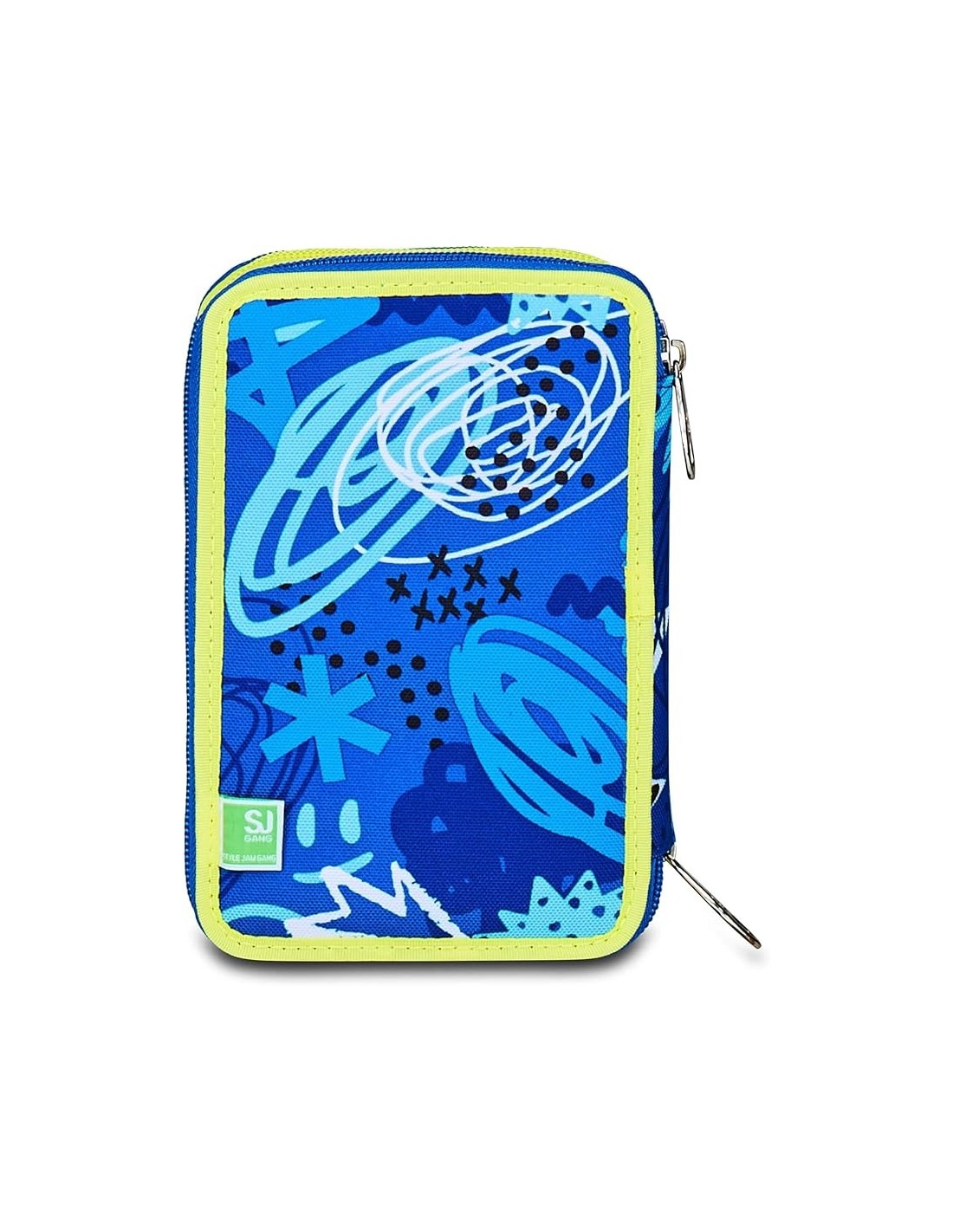 ASTUCCI: vendita online SJ Gang, Style Jam Gang, Astuccio Scuola 3 Zip, SJ Ever, Blu, 12,5x20x7 cm in offerta