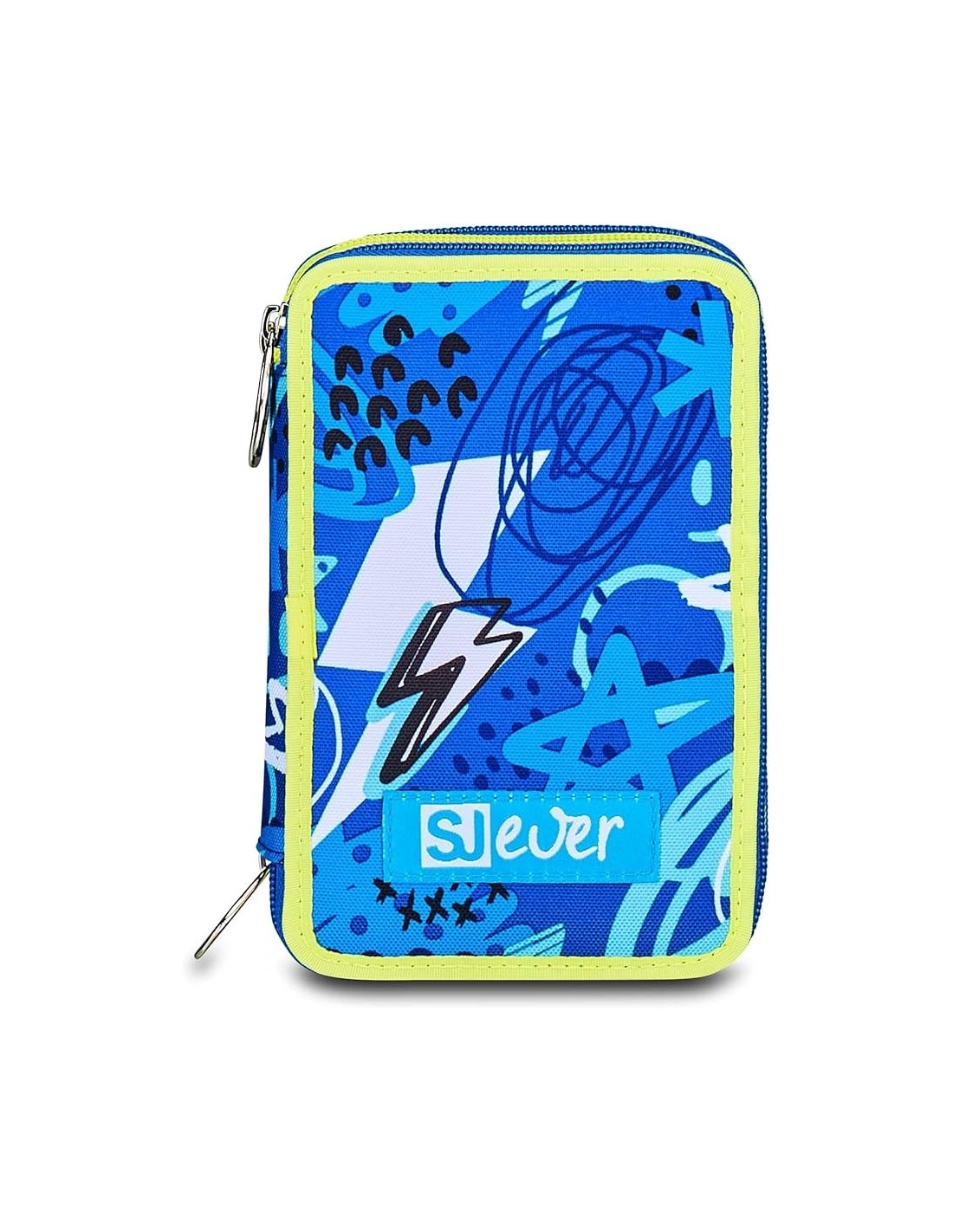ASTUCCI: vendita online SJ Gang, Style Jam Gang, Astuccio Scuola 3 Zip, SJ Ever, Blu, 12,5x20x7 cm in offerta
