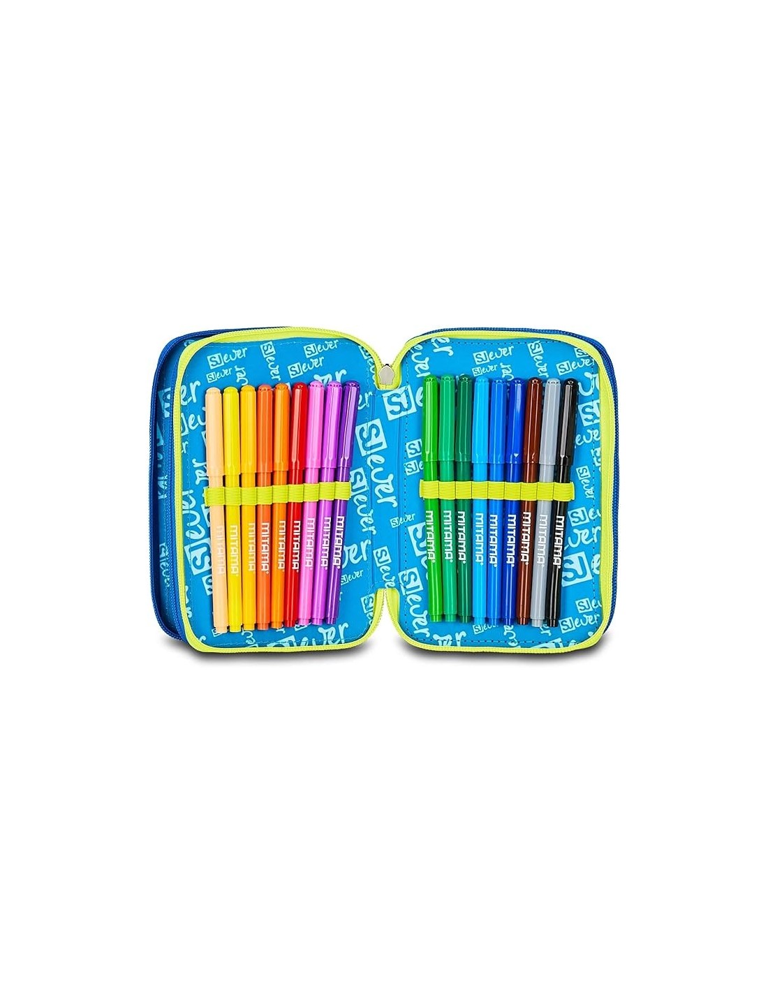 ASTUCCI: vendita online SJ Gang, Style Jam Gang, Astuccio Scuola 3 Zip, SJ Ever, Blu, 12,5x20x7 cm in offerta
