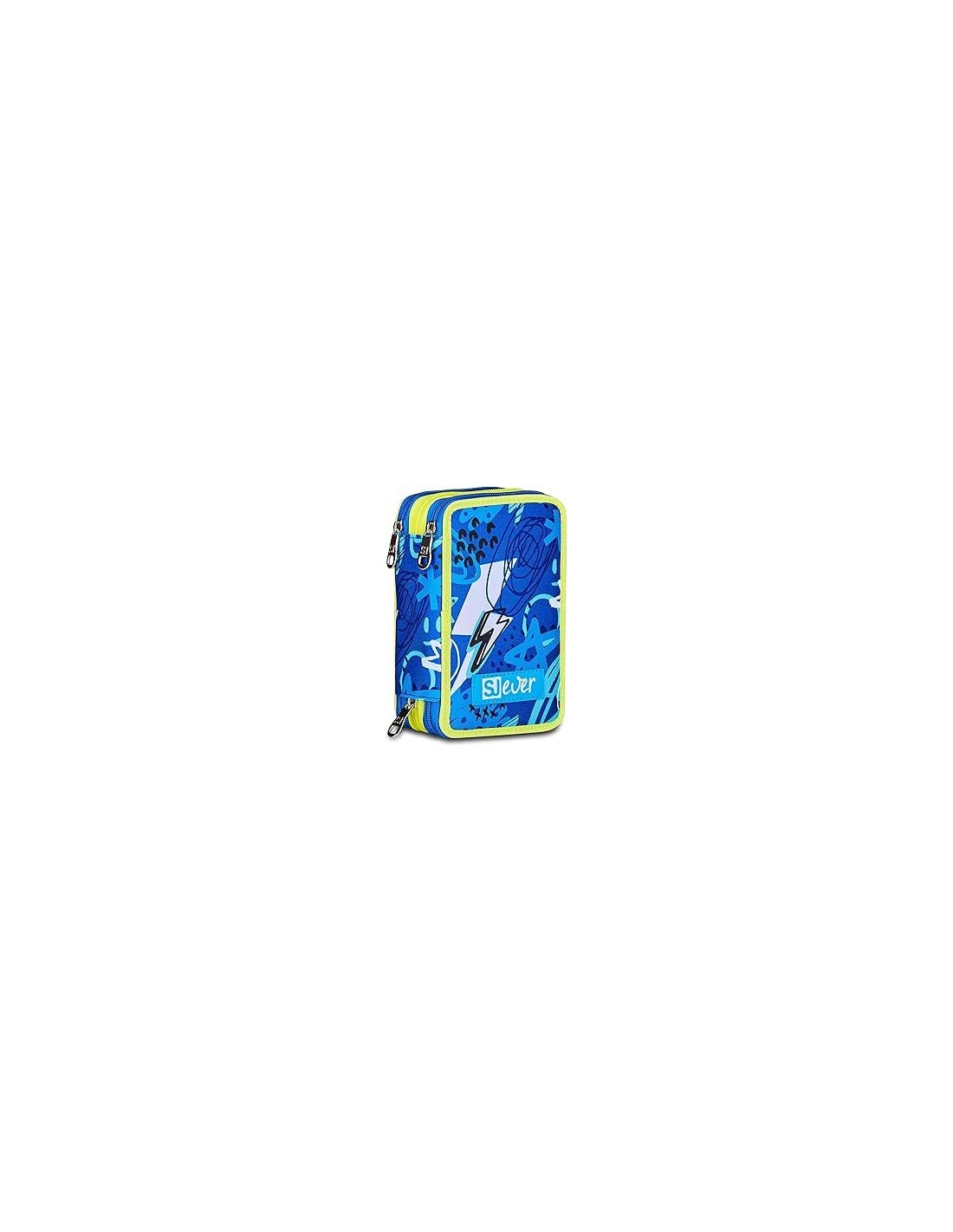 ASTUCCI: vendita online SJ Gang, Style Jam Gang, Astuccio Scuola 3 Zip, SJ Ever, Blu, 12,5x20x7 cm in offerta