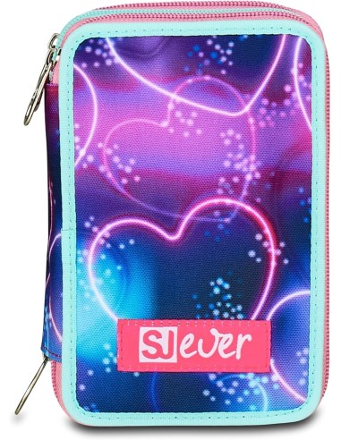 ASTUCCI: vendita online SJ Gang, Style Jam Gang, Astuccio Scuola 3 Zip, SJ Ever, Viola, 12,5x20x7 cm in offerta