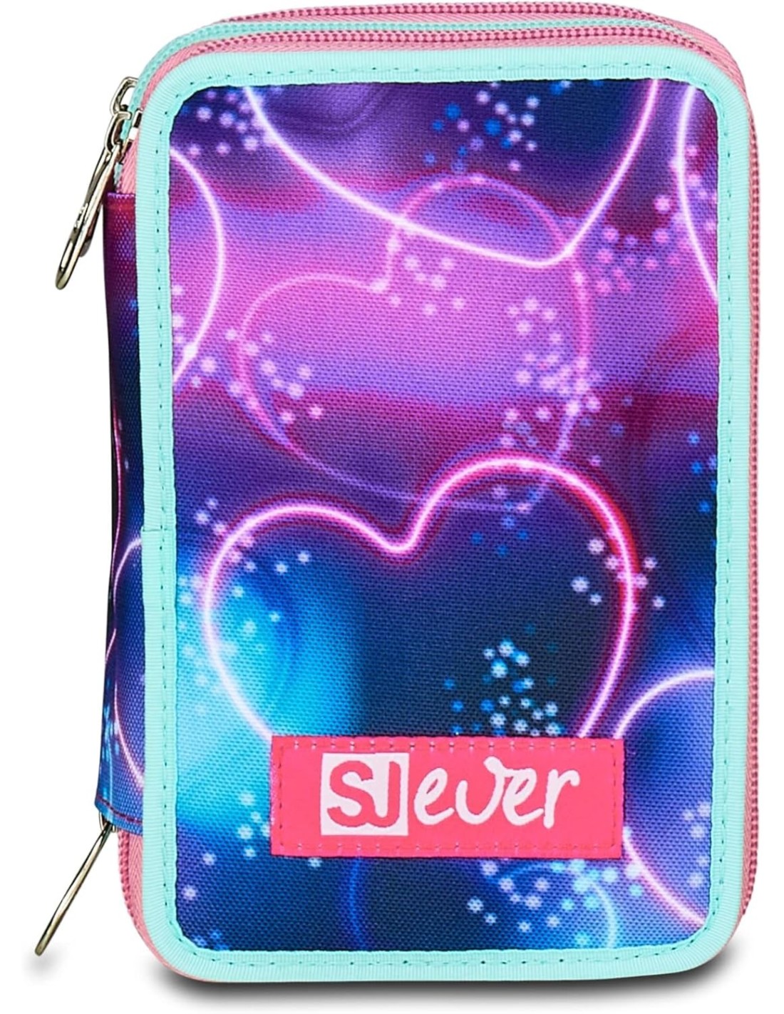 ASTUCCI: vendita online SJ Gang, Style Jam Gang, Astuccio Scuola 3 Zip, SJ Ever, Viola, 12,5x20x7 cm in offerta