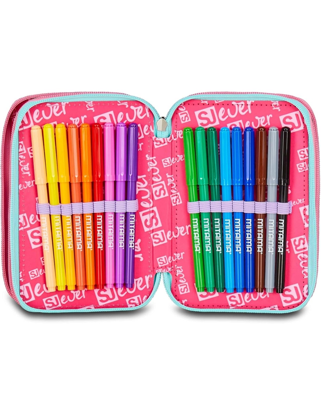 ASTUCCI: vendita online SJ Gang, Style Jam Gang, Astuccio Scuola 3 Zip, SJ Ever, Viola, 12,5x20x7 cm in offerta