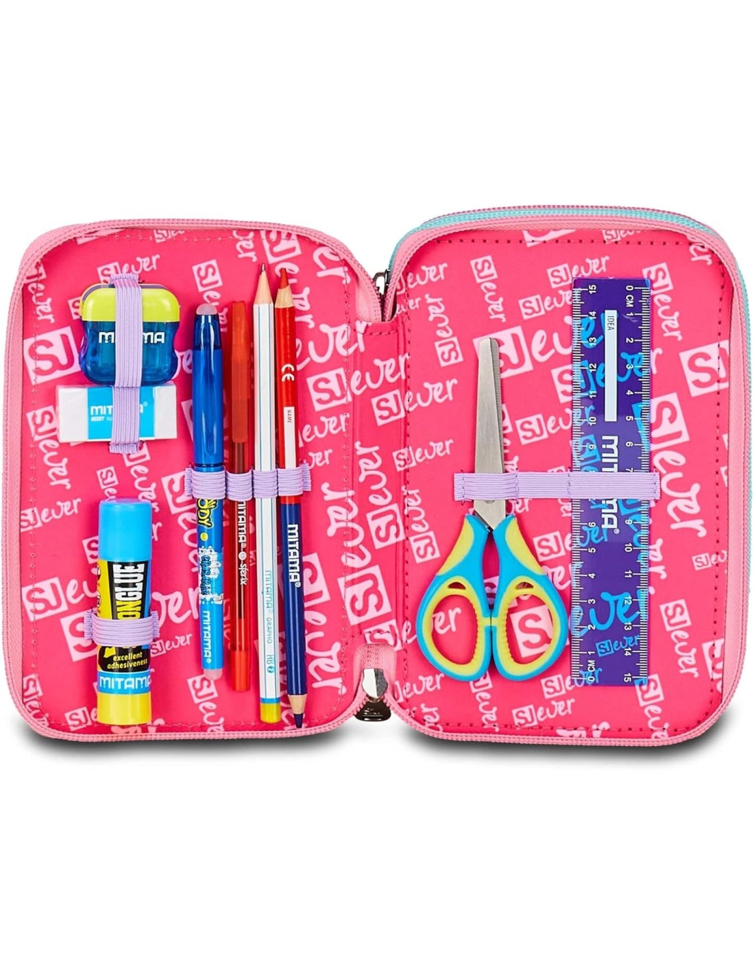 ASTUCCI: vendita online SJ Gang, Style Jam Gang, Astuccio Scuola 3 Zip, SJ Ever, Viola, 12,5x20x7 cm in offerta