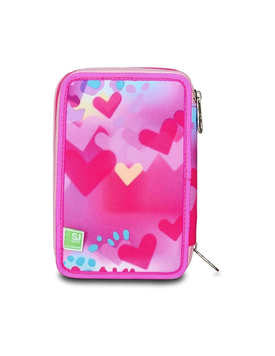 ASTUCCI: vendita online SJ Gang, Style Jam Gang, Astuccio Scuola 3 Zip, SJ Ever, Fucsia, 12,5x20x7 cm in offerta