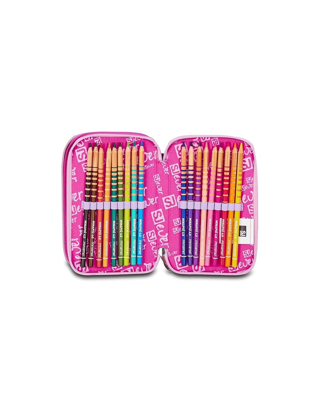 ASTUCCI: vendita online SJ Gang, Style Jam Gang, Astuccio Scuola 3 Zip, SJ Ever, Fucsia, 12,5x20x7 cm in offerta